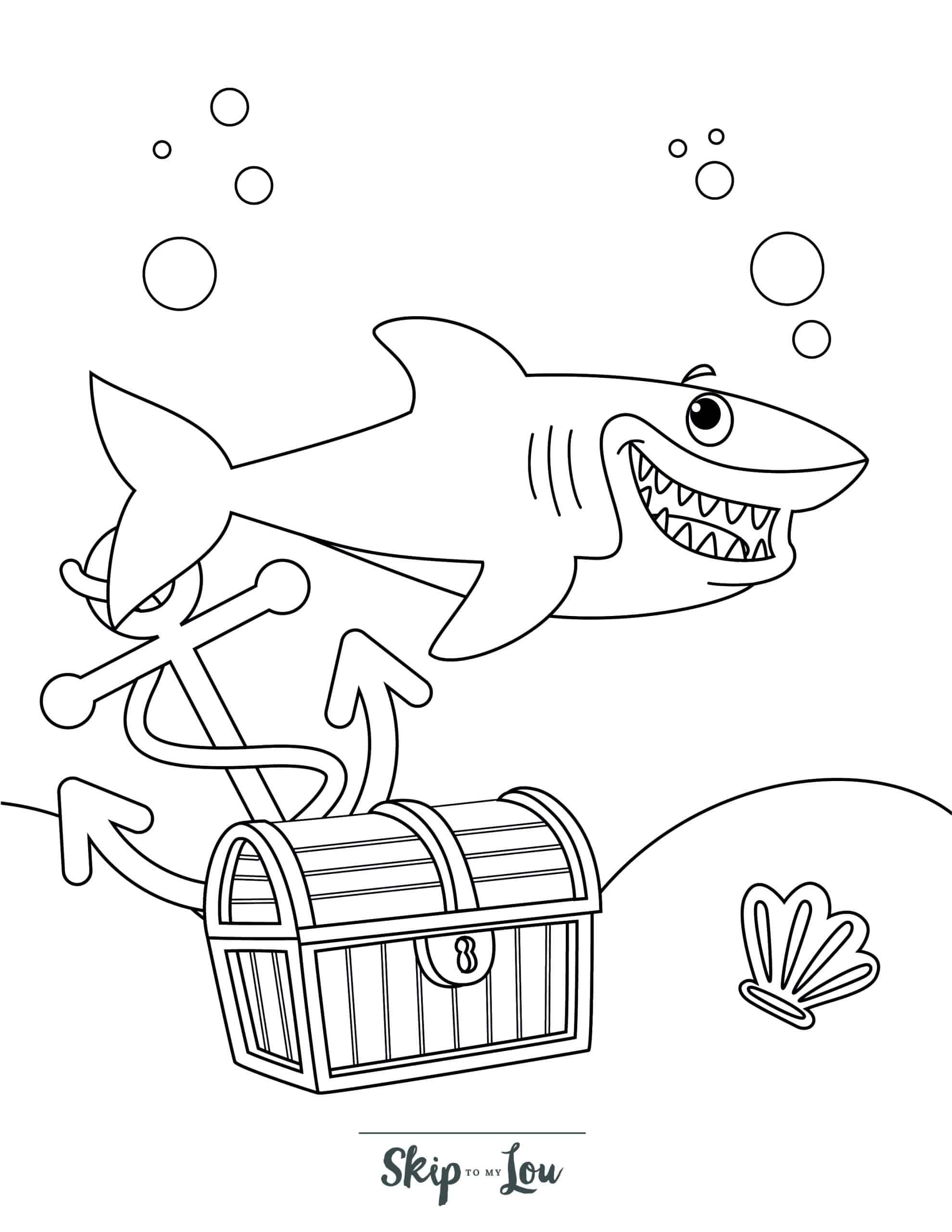 Dive into fun with free shark coloring pages for kids skip to my lou