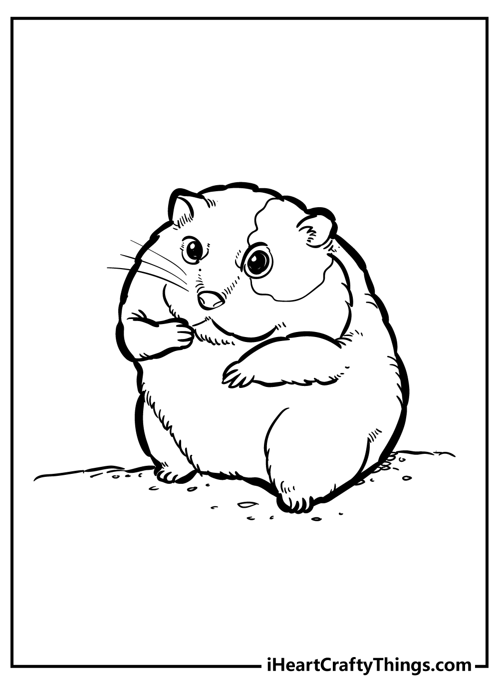 Hamster coloring pages free printables