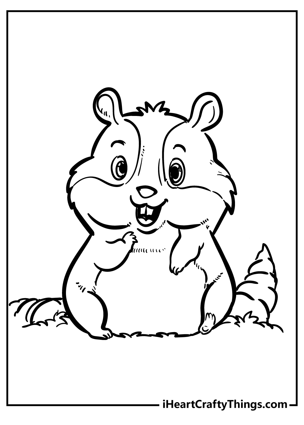 Hamster coloring pages free printables