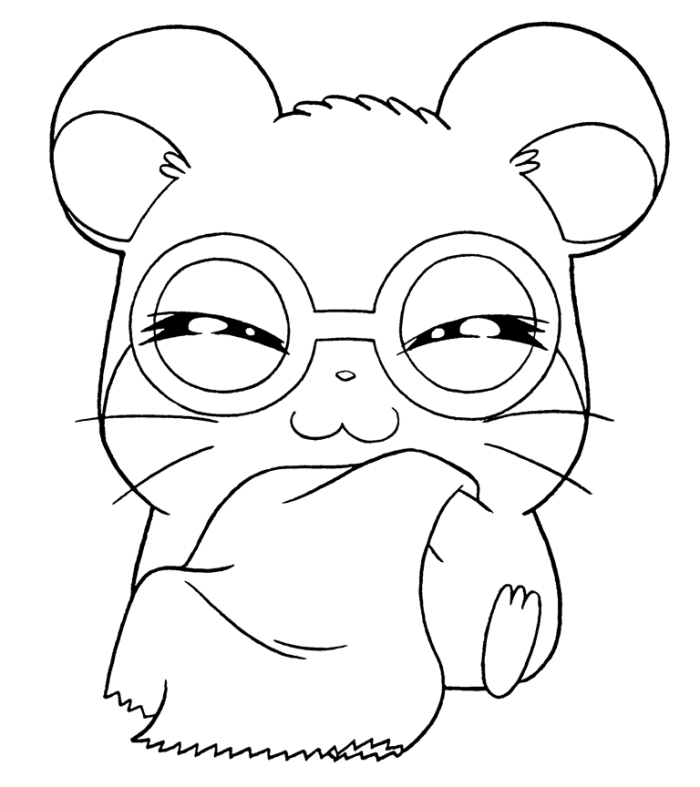 Hamster coloring pages