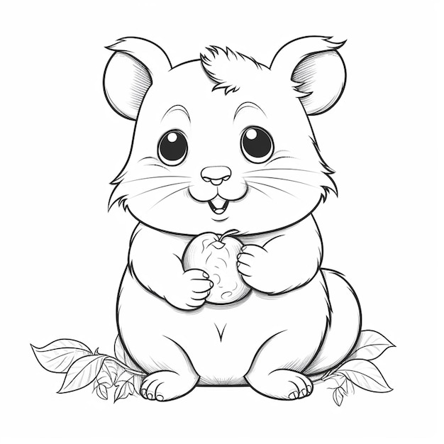 Premium ai image coloring pages for hamsters free printable coloring pages for generative ai