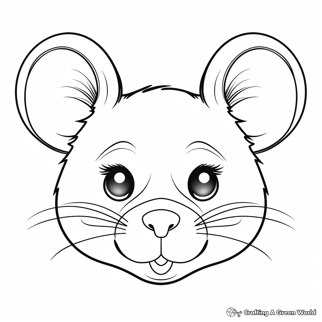 Realistic hamster coloring pages