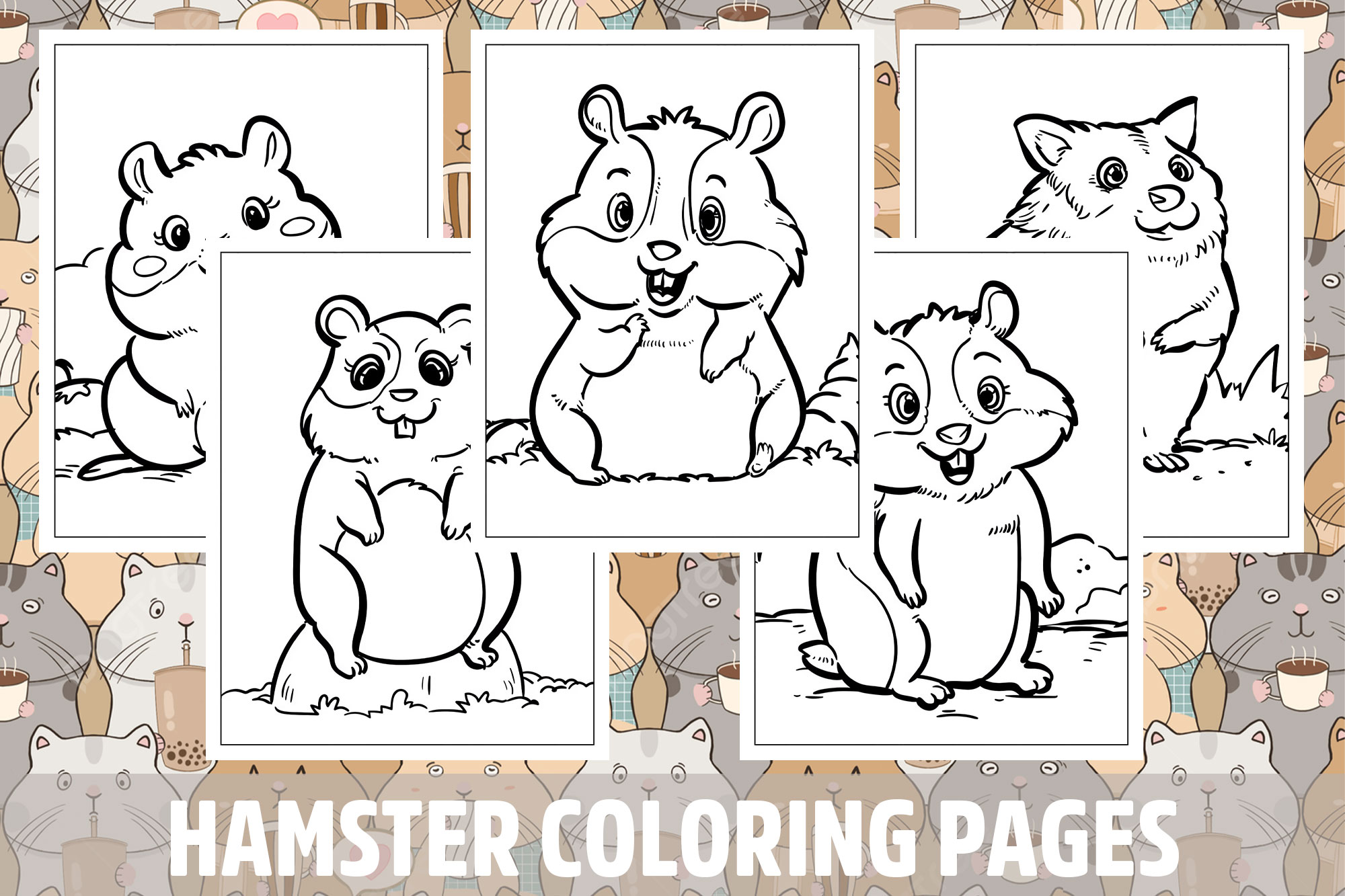 Hamster coloring pages for kids girls boys teens birthday school activity made by teachers