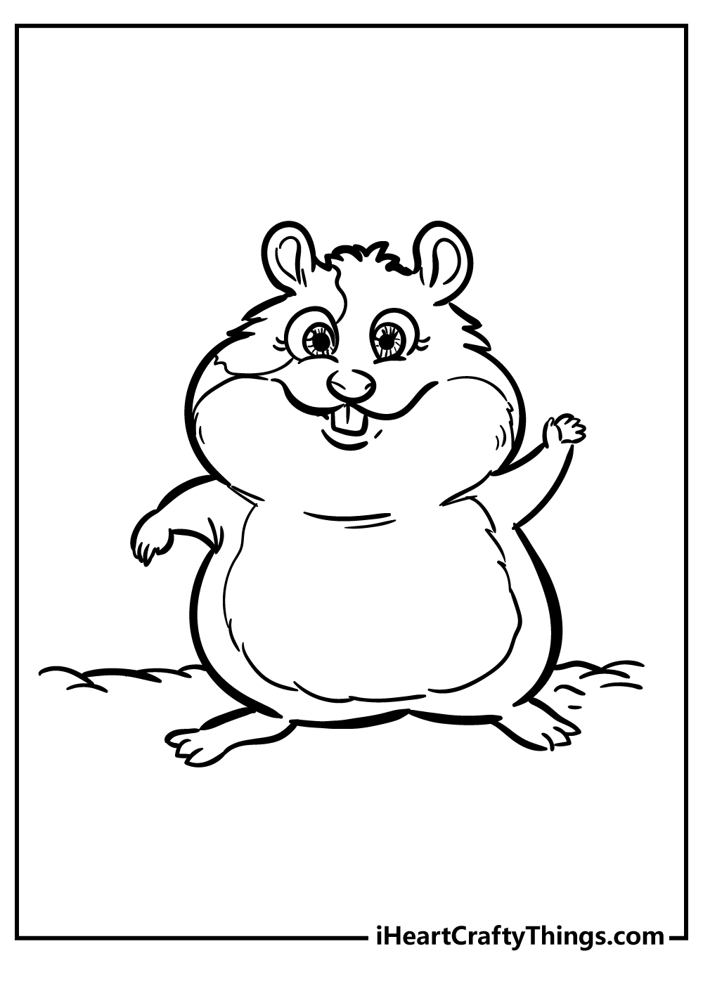 Hamster coloring pages free printables