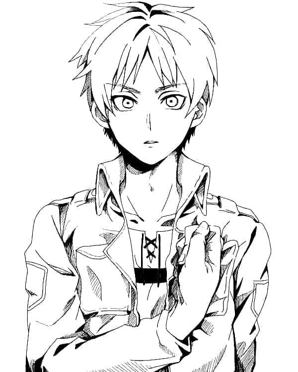 Eren yeager image coloring page