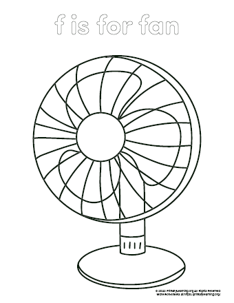 Fan coloring page