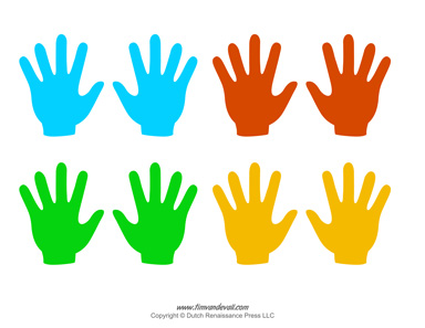 Blank hand template printables handprint templates â tims printables