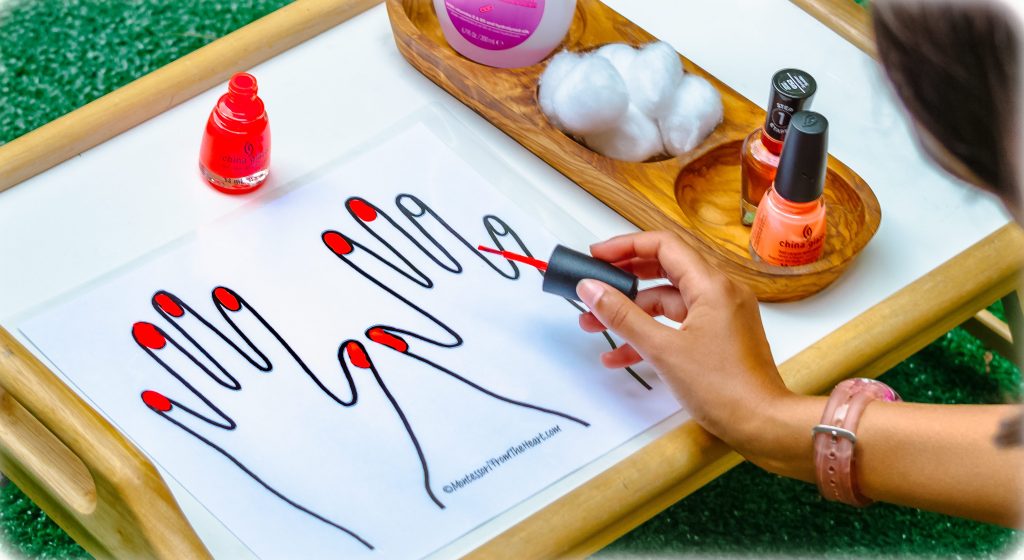 Nail salon kids activity free nails printable montessori from the heart