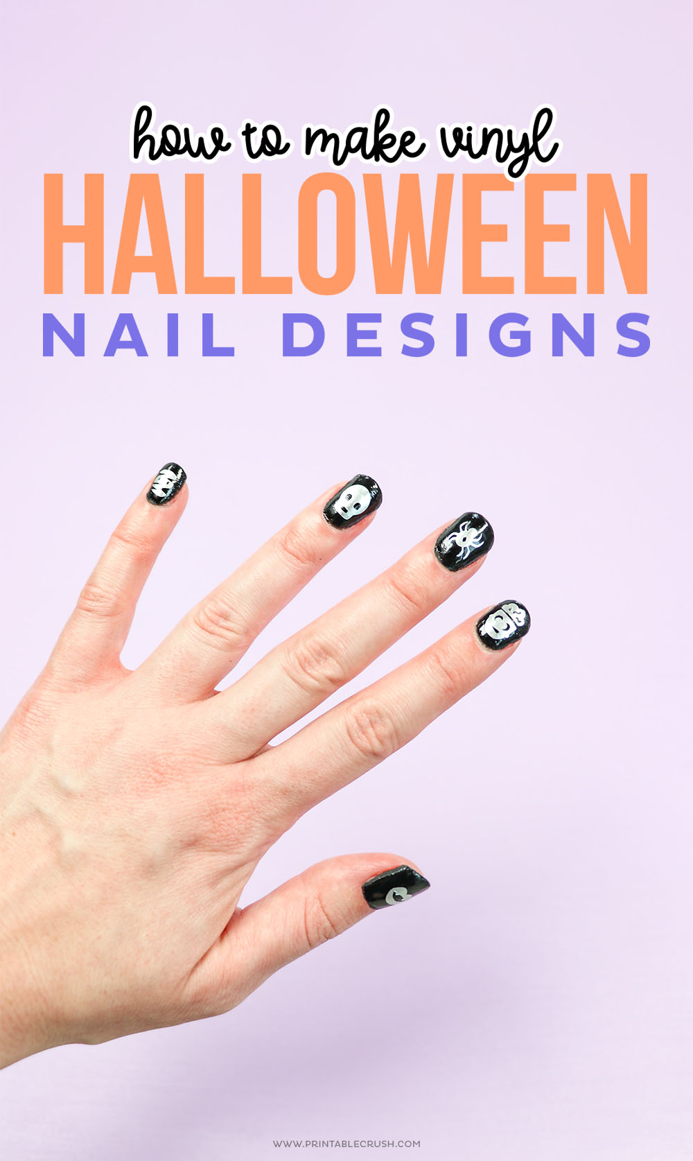 Vinyl halloween nail designs