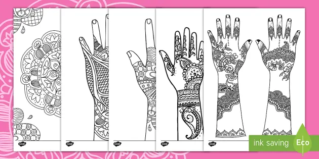 Henna templates mehndi pattern colouring pages