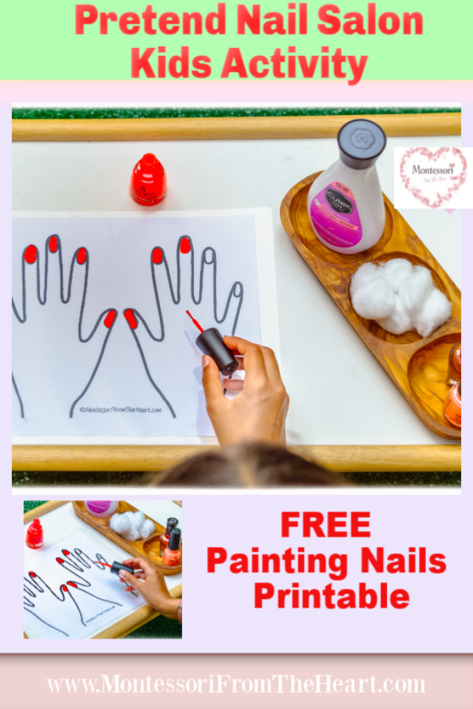 Nail salon kids activity free nails printable montessori from the heart