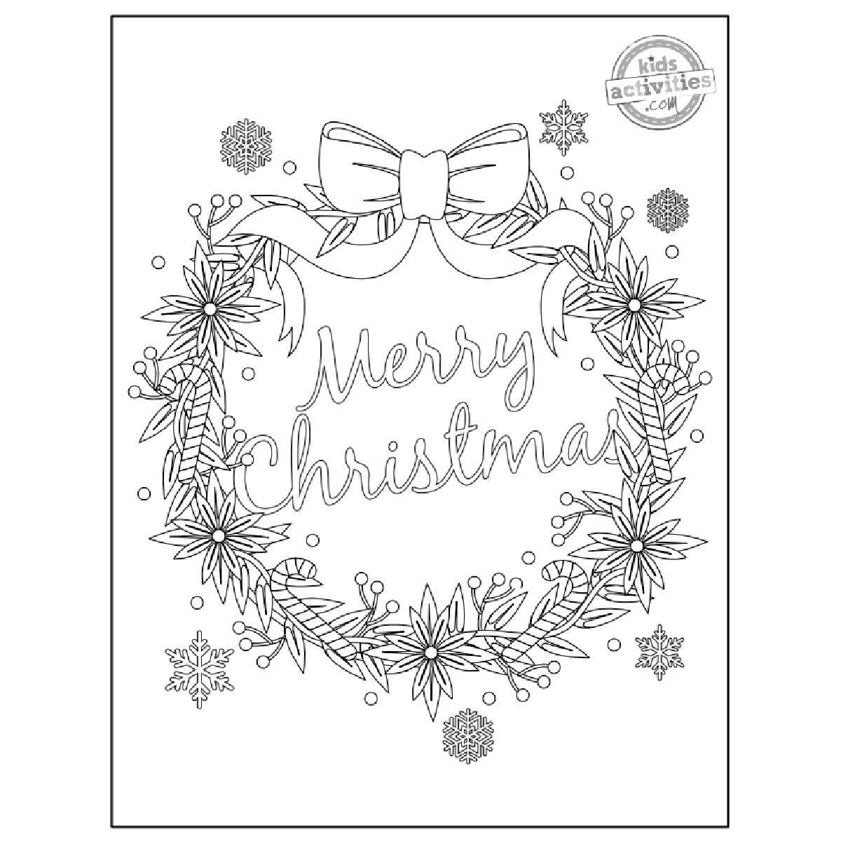 These free merry christmas coloring pages are just too cute kids activities blog