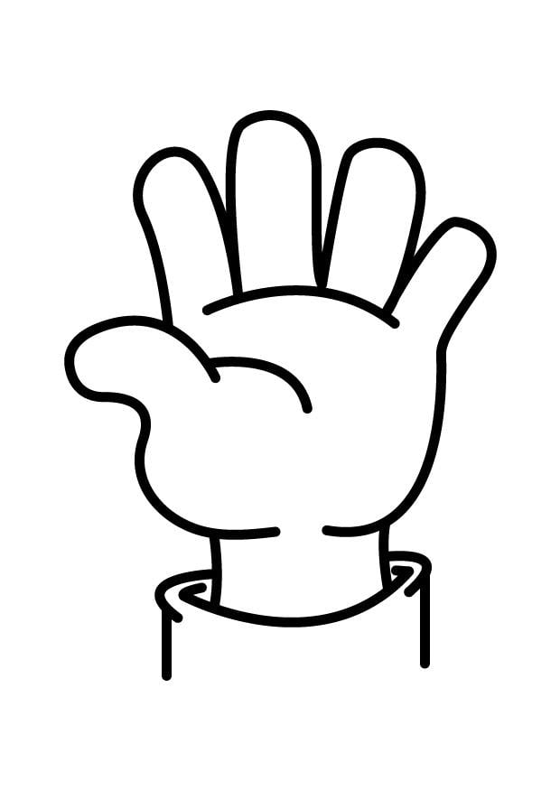 Coloring page hand