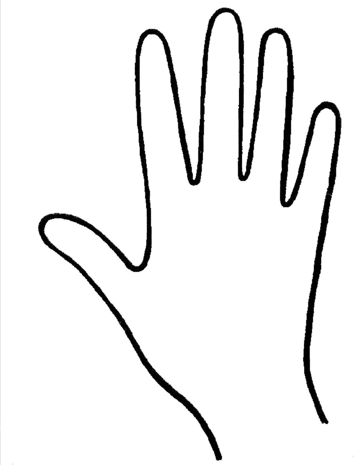 Hand template for kids