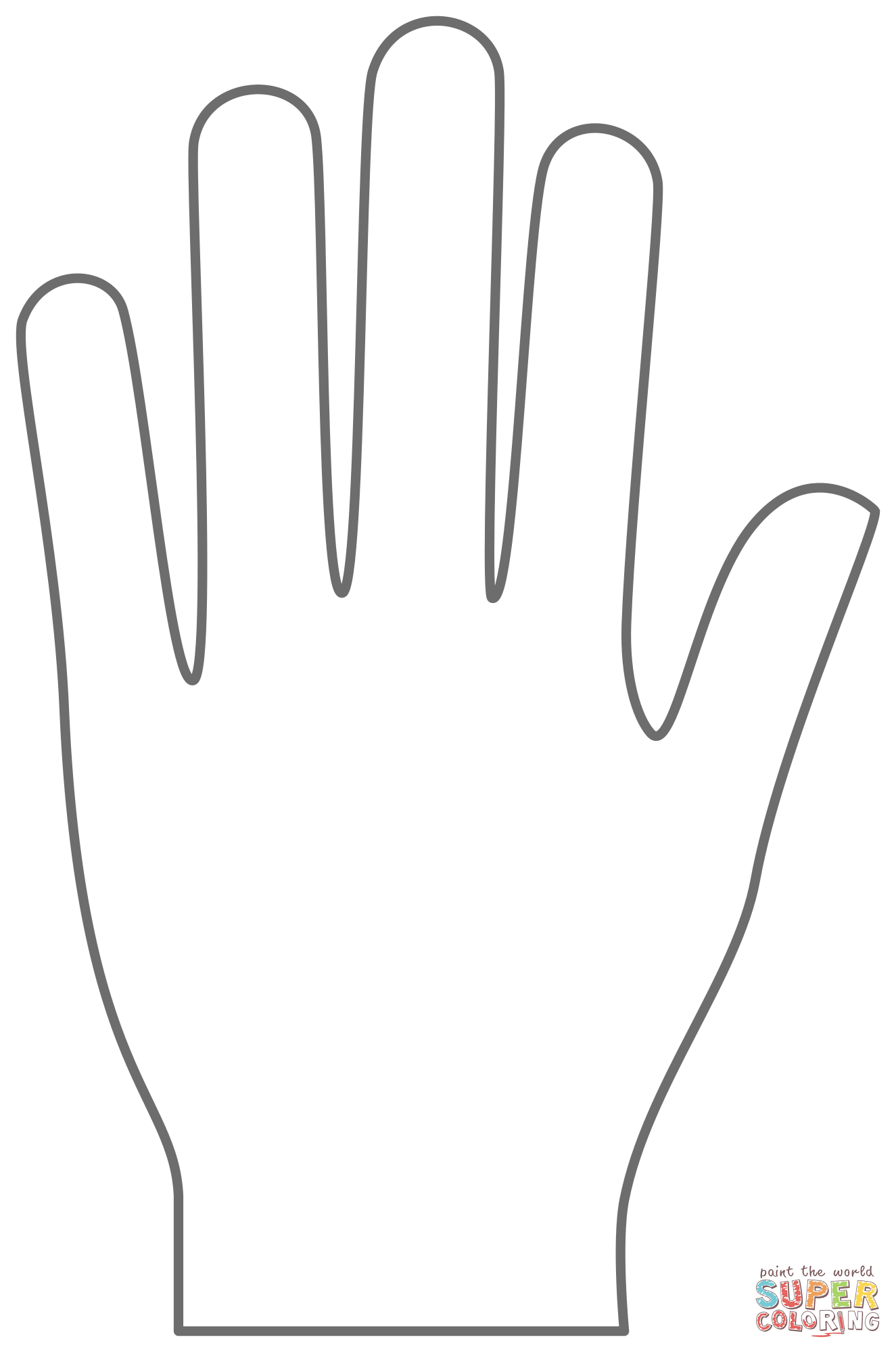 Hand shape ii coloring page free printable coloring pages