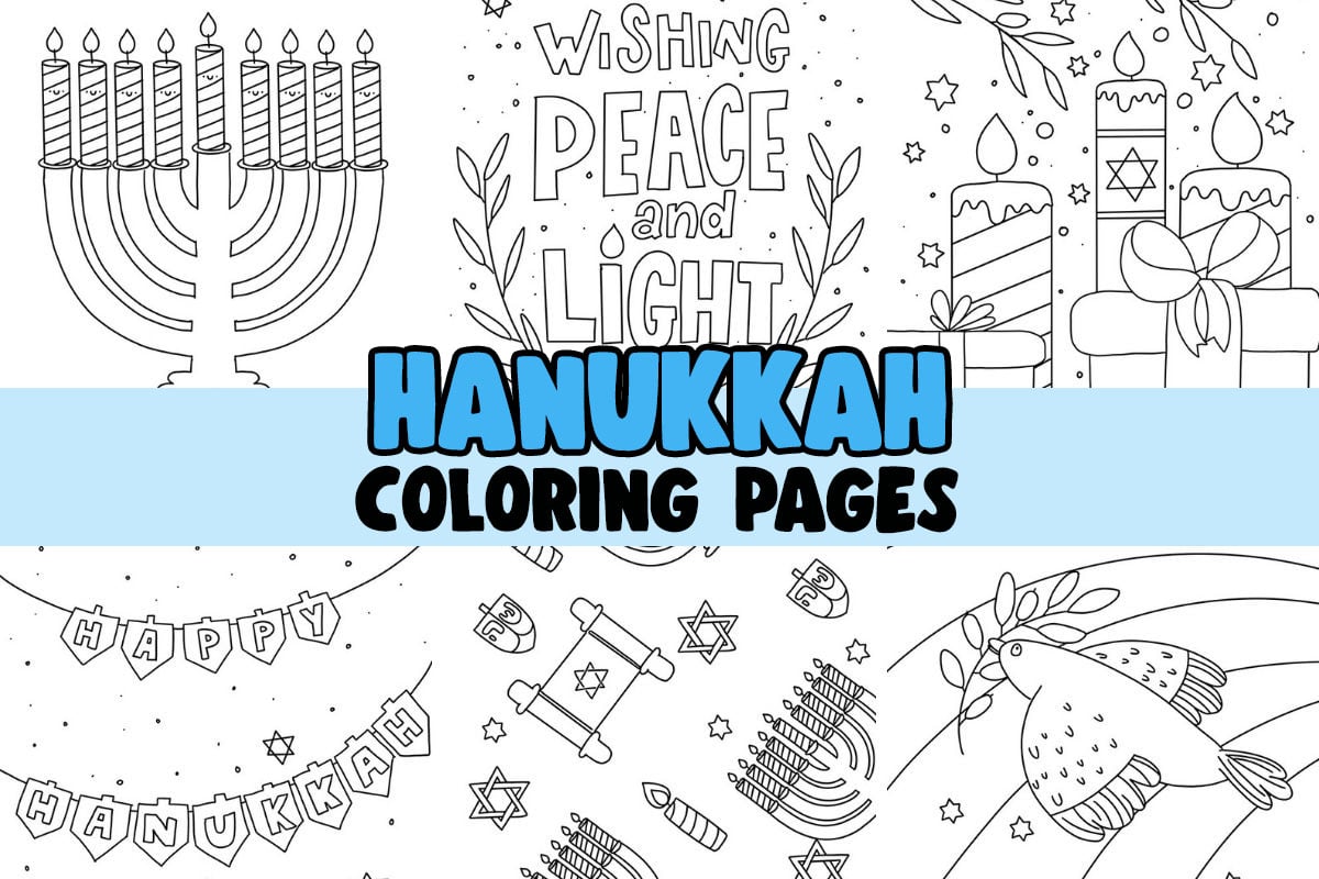 Hanukkah coloring pages free printables