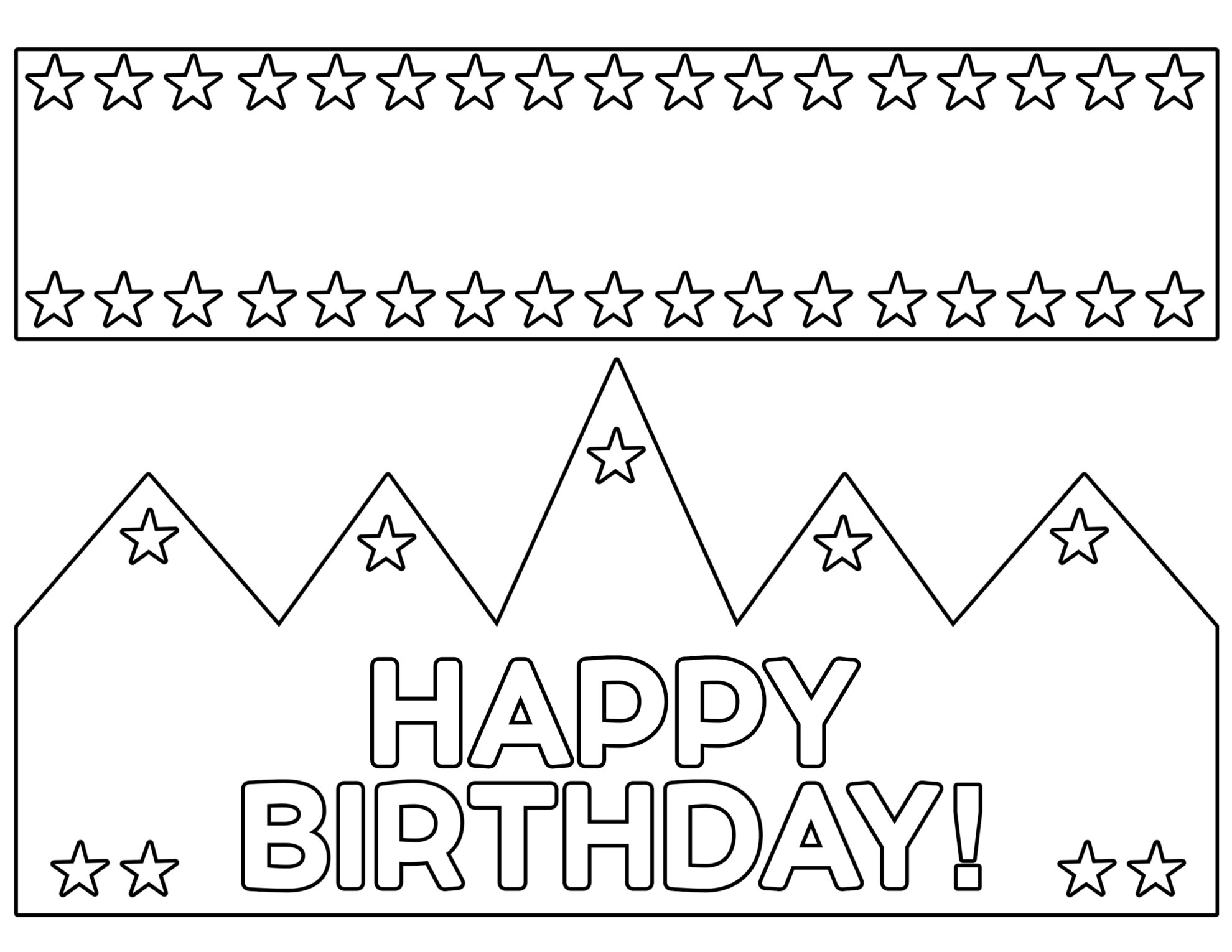 Free printable happy birthday crown