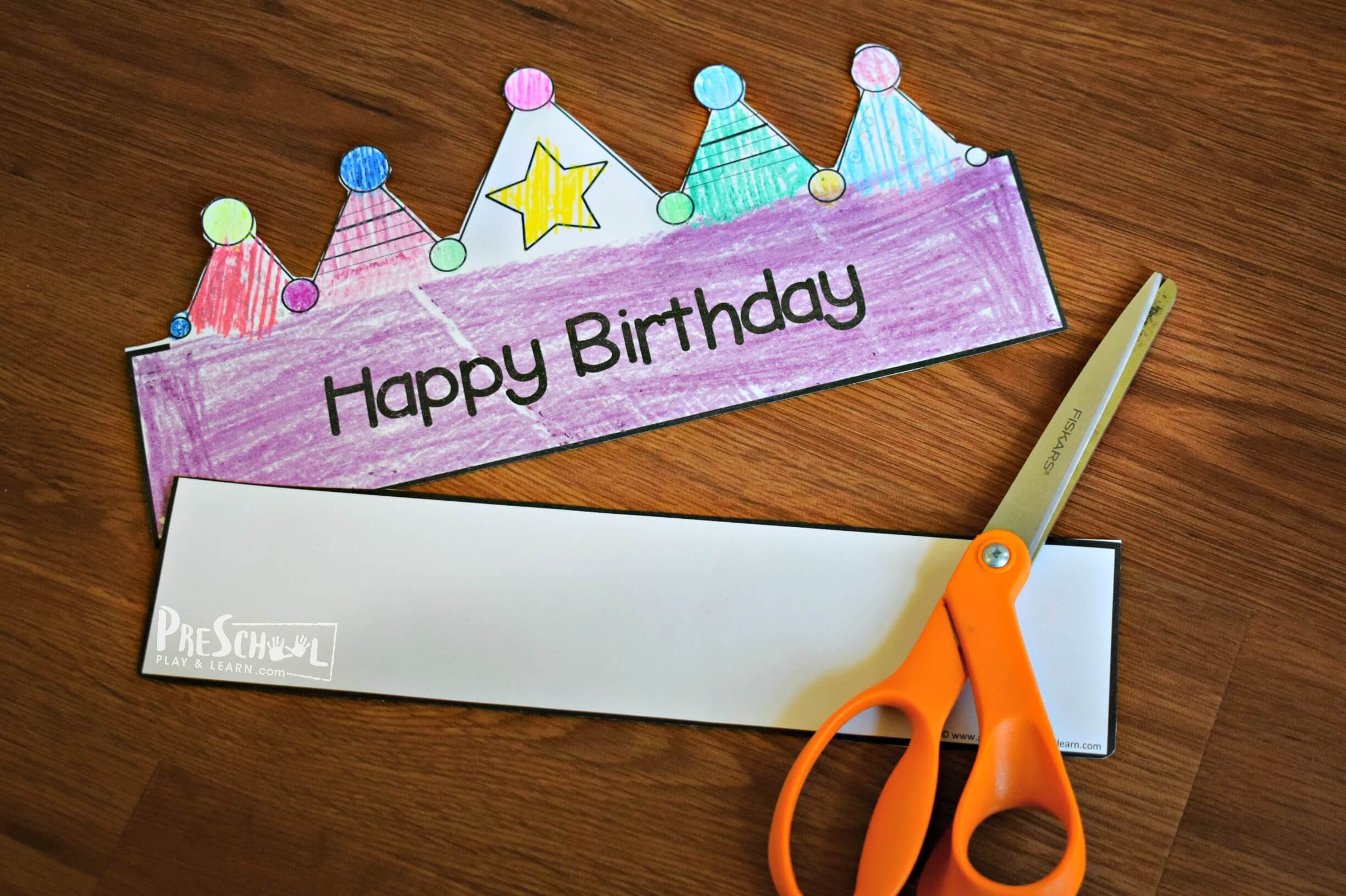 Ð free printable birthday hat template for kids