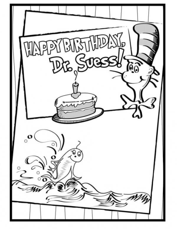 Sweet dr seuss coloring page