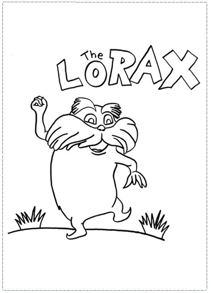 Free printable lorax coloring pages for kids