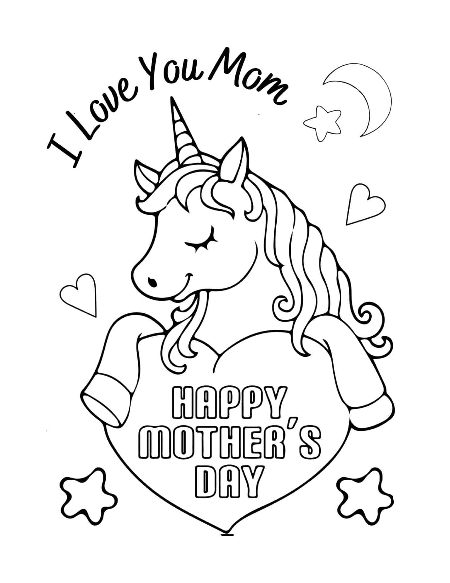 Mothers day coloring pages free printable