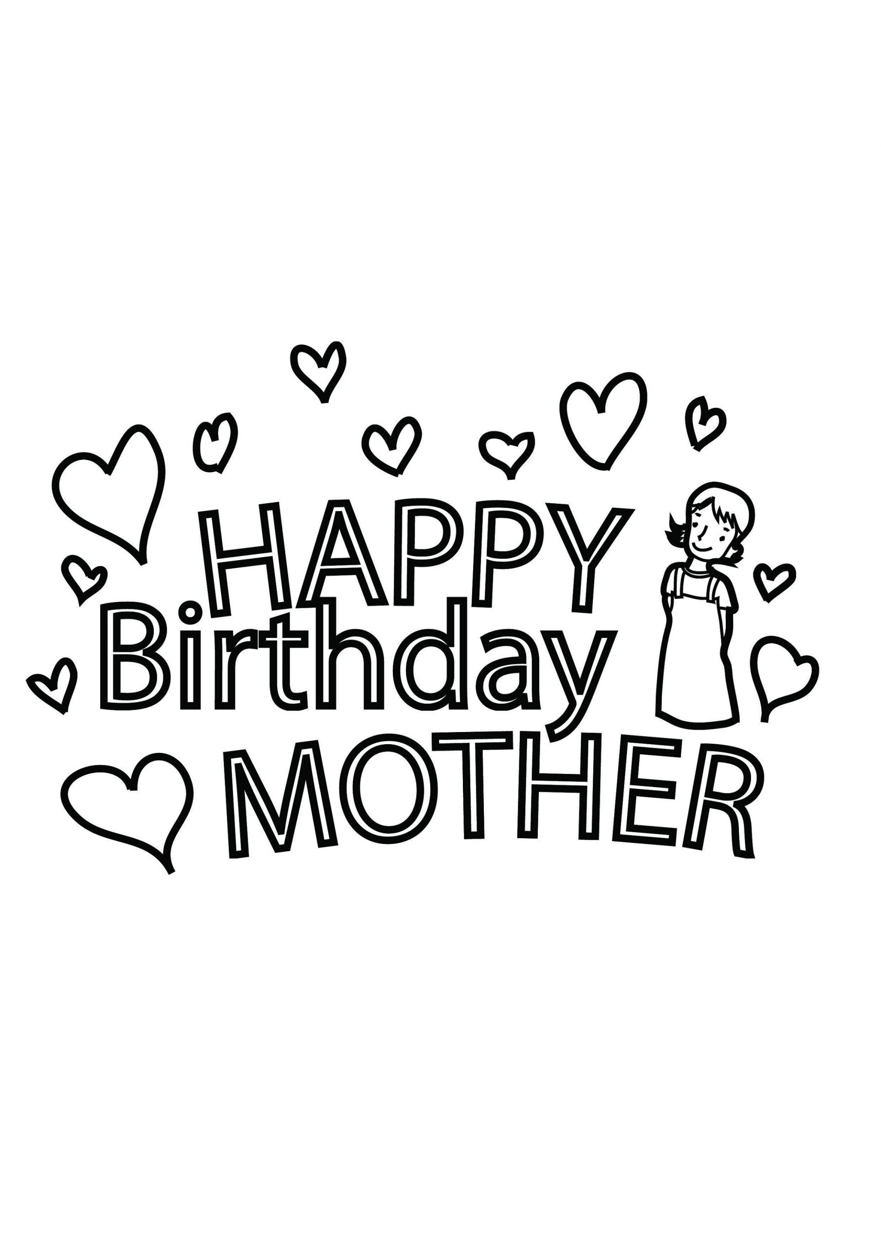 Happy birthday mom coloring pages activity shelter