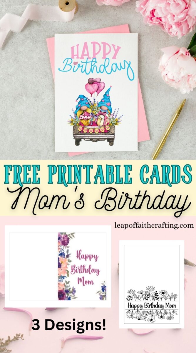 Free printable birthday cards for mom designs