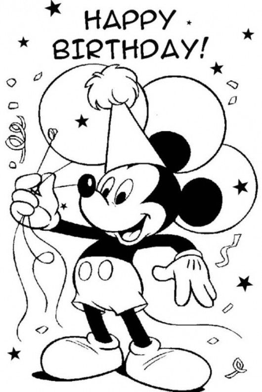 Dcoloringpages mickey coloring pages mickey mouse coloring pages happy birthday coloring pages