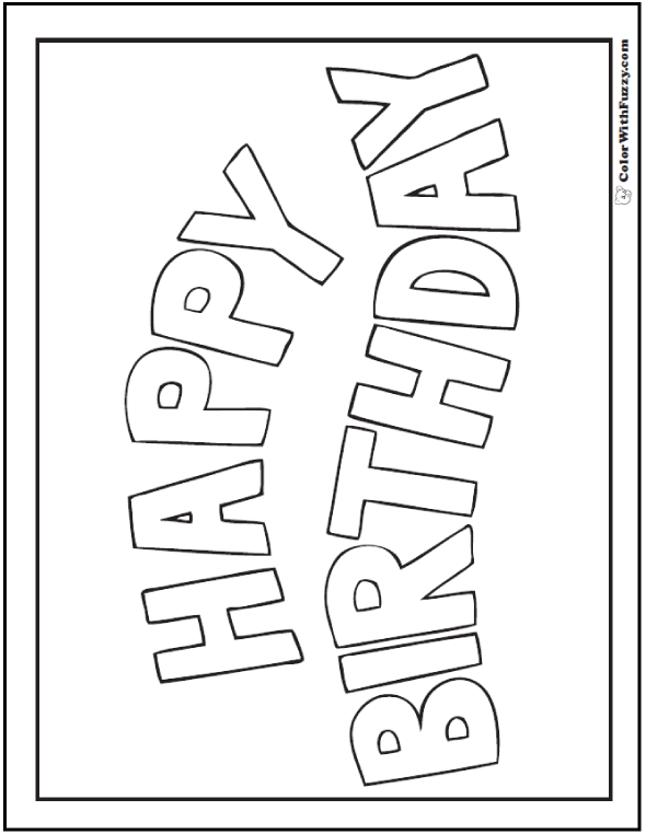 Birthday coloring pages â printable and digital coloring pages