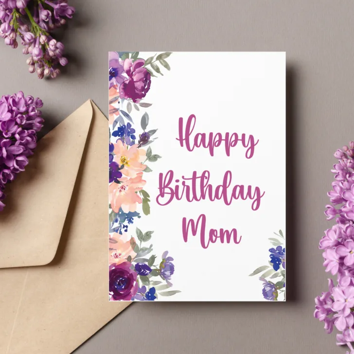 Free printable birthday cards for mom designs