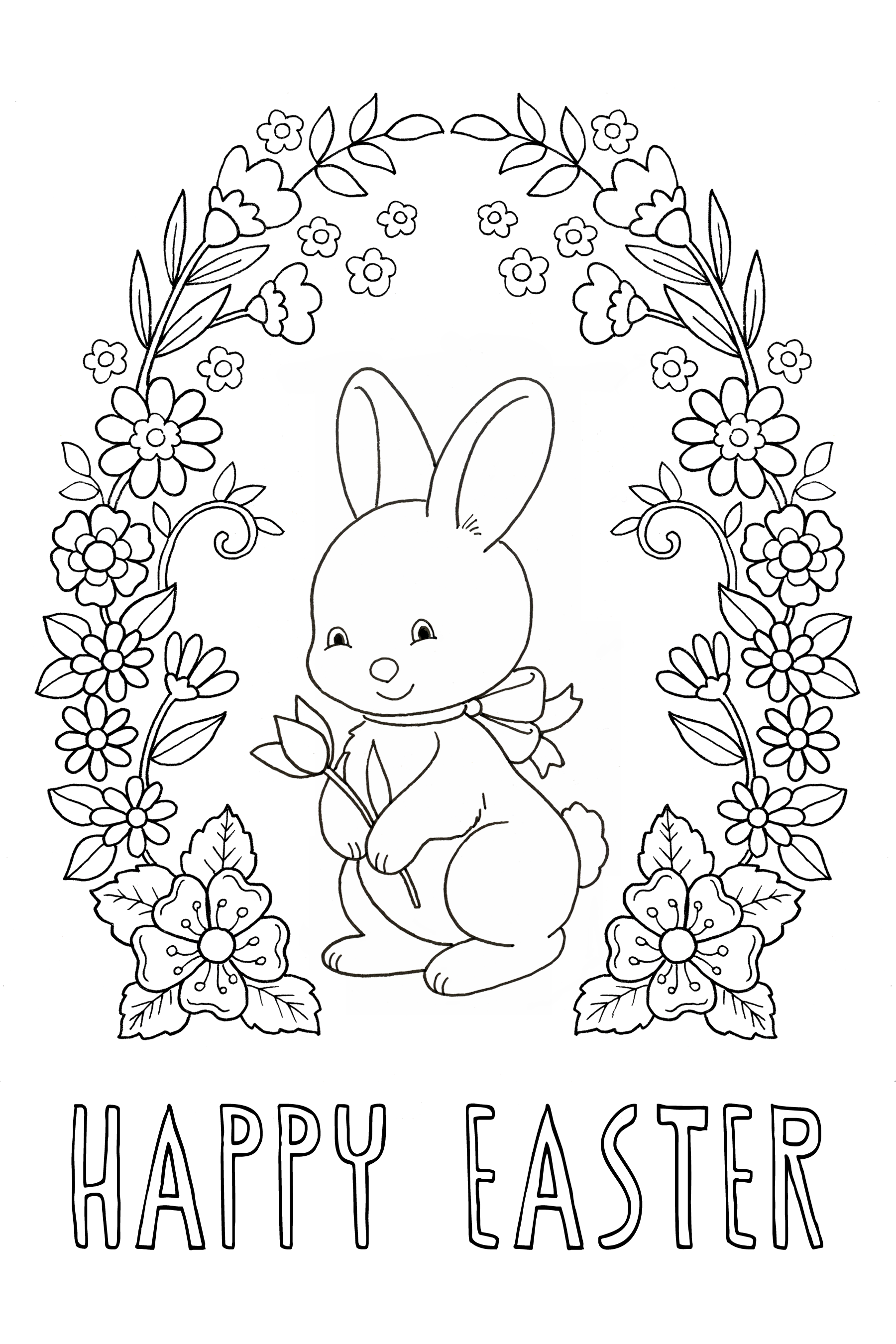 How to draw an easter bunny