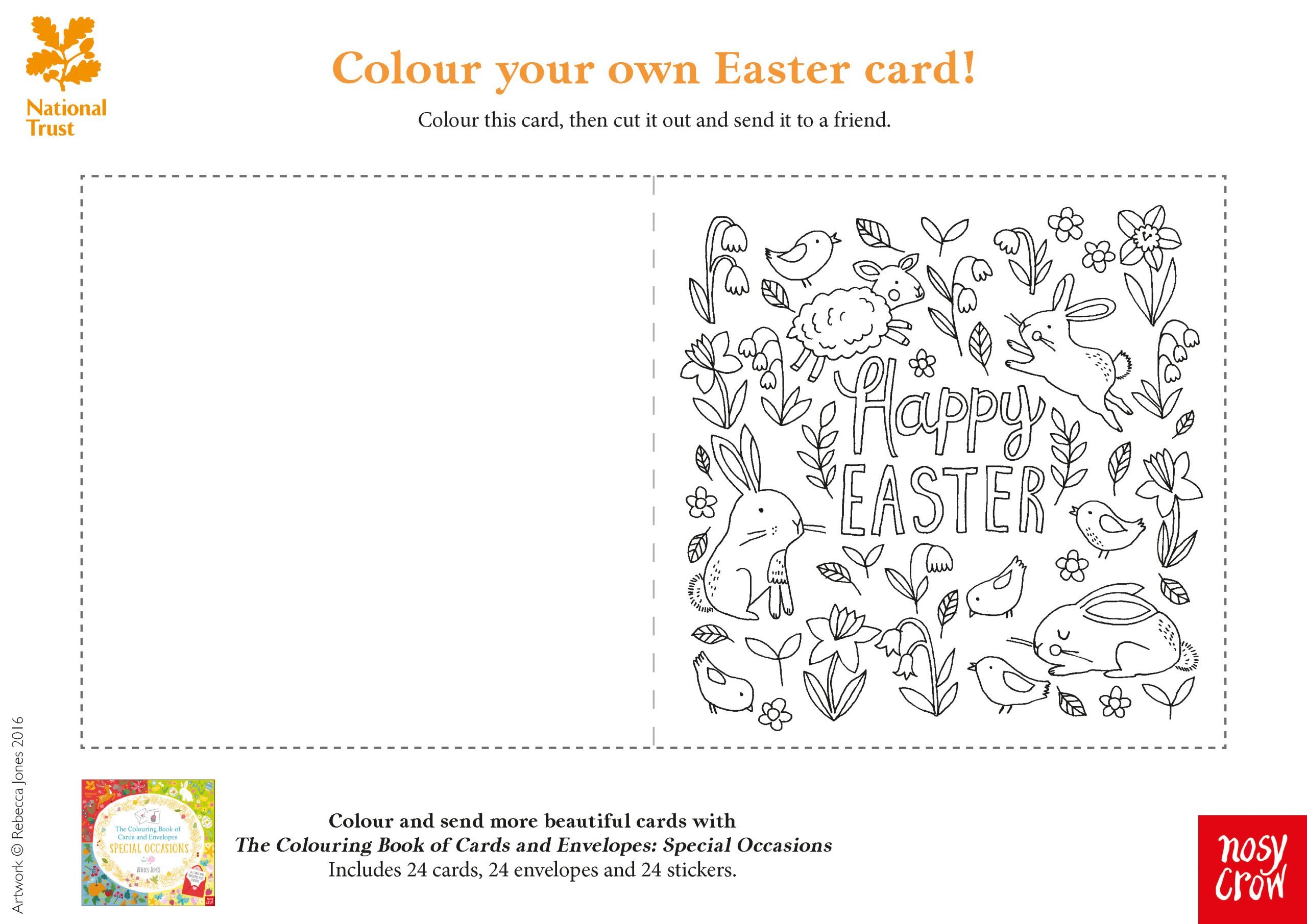 Colour your own easter card