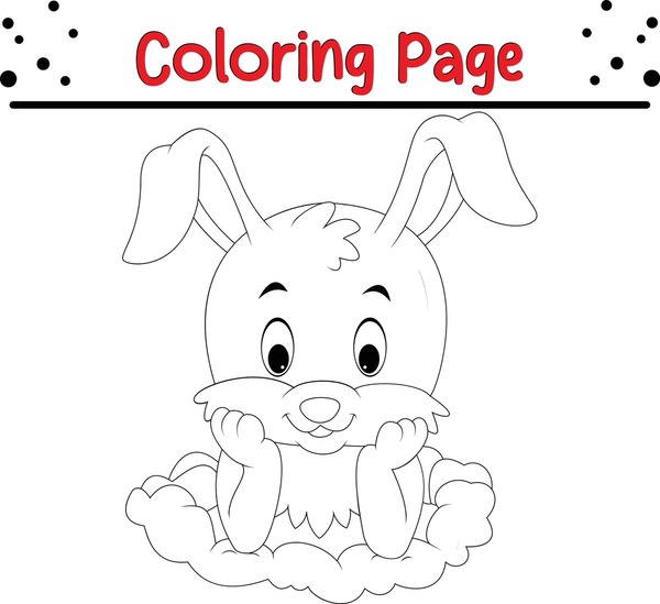 Thousand colouring pages rabbit royalty