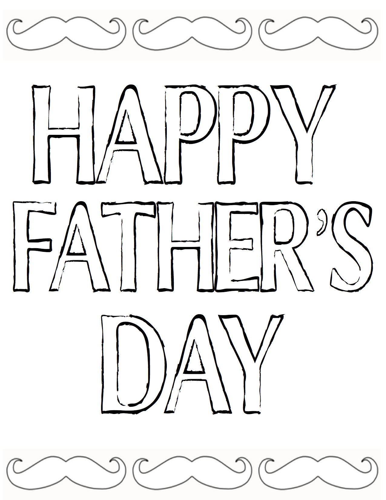 Printable happy fathers day template