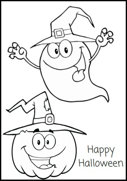 Coloring pages happy halloween coloring pages