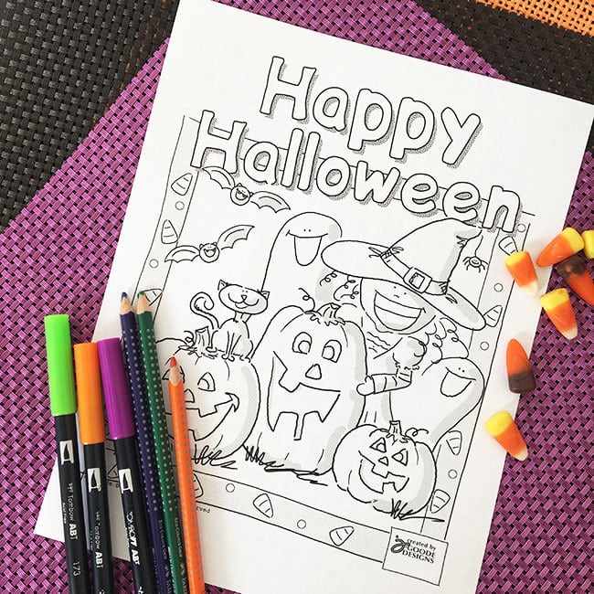 Cute halloween coloring pages