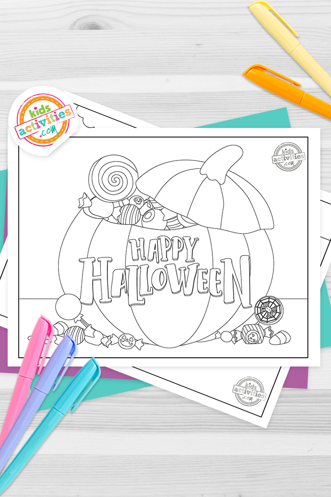 Free printable happy halloween coloring pages kids activities blog