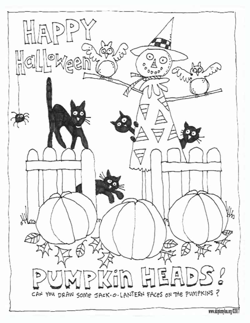 Cute halloween coloring pages to print and color skip to my lou