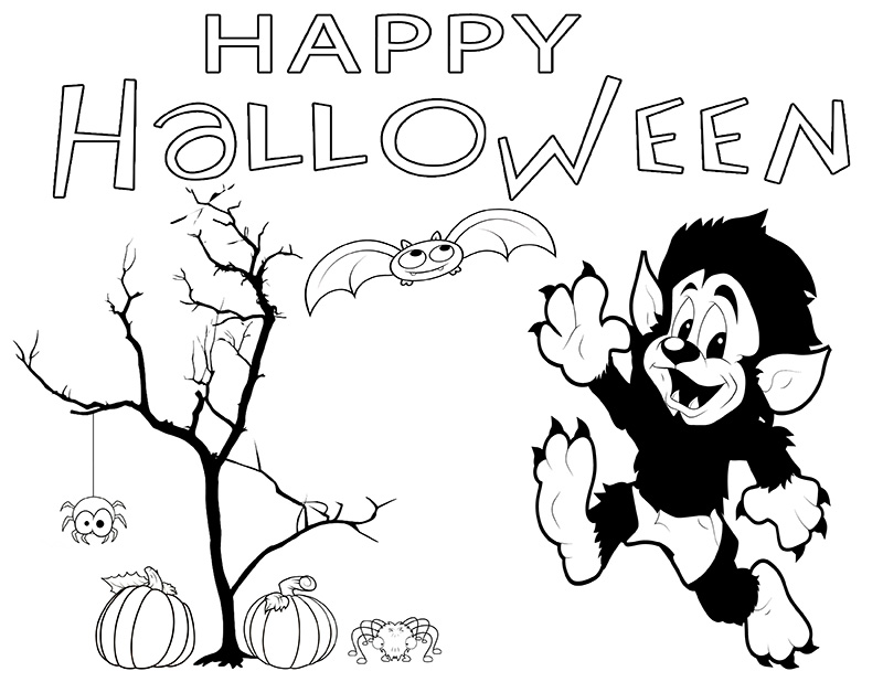 Halloween printable coloring pages