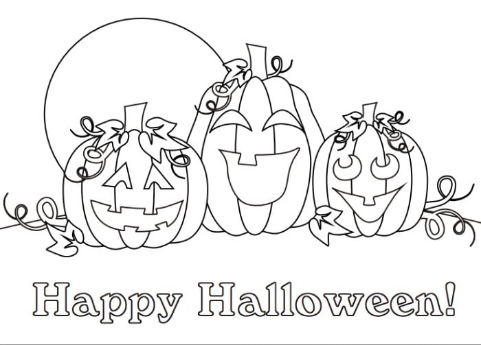 Free halloween coloring pages for kids