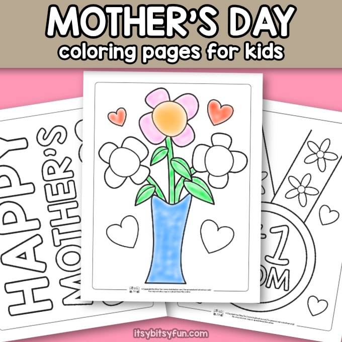 Mothers day coloring pages