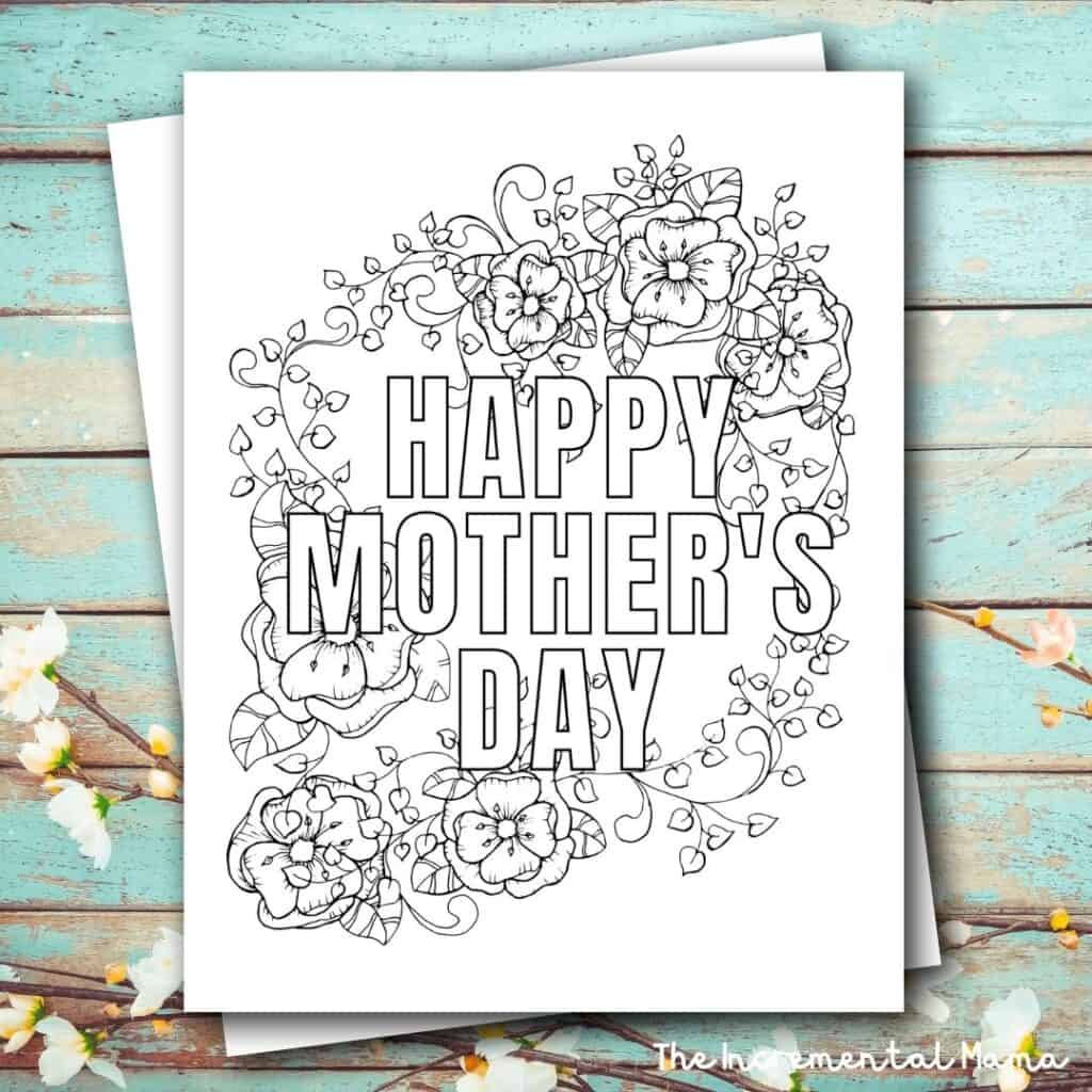 Free happy mothers day coloring pages printable