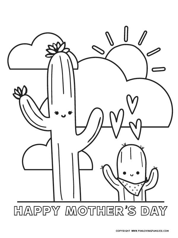 Mothers day coloring pages free printables