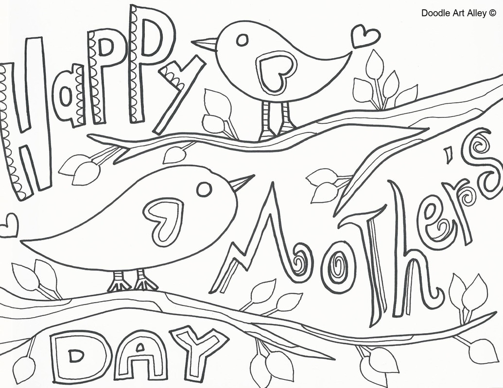 Mothers day coloring pages