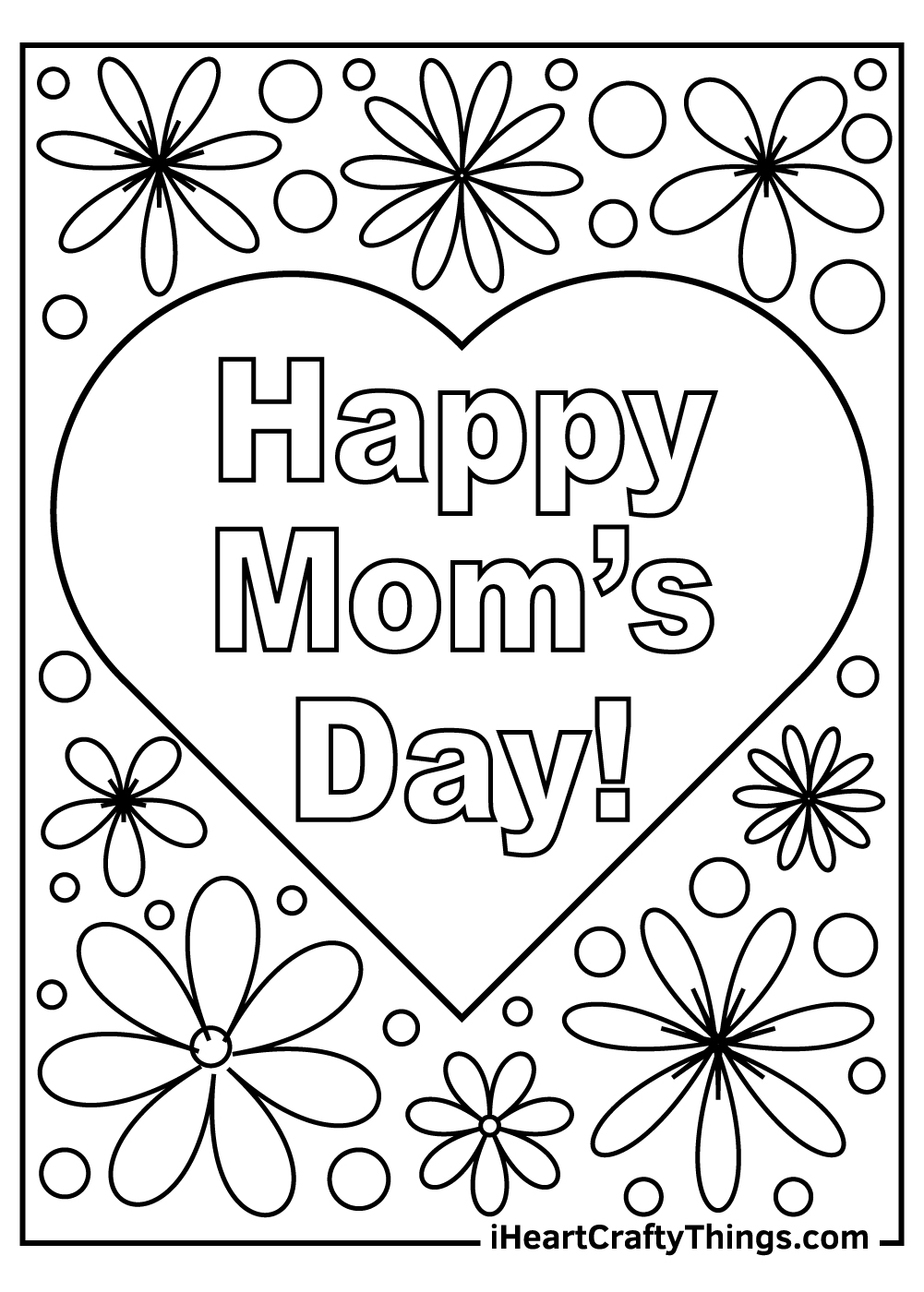 Mothers day coloring pages free printables