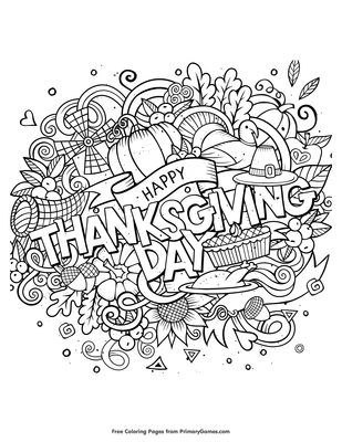 Happy thanksgiving day coloring page â free printable pdf from