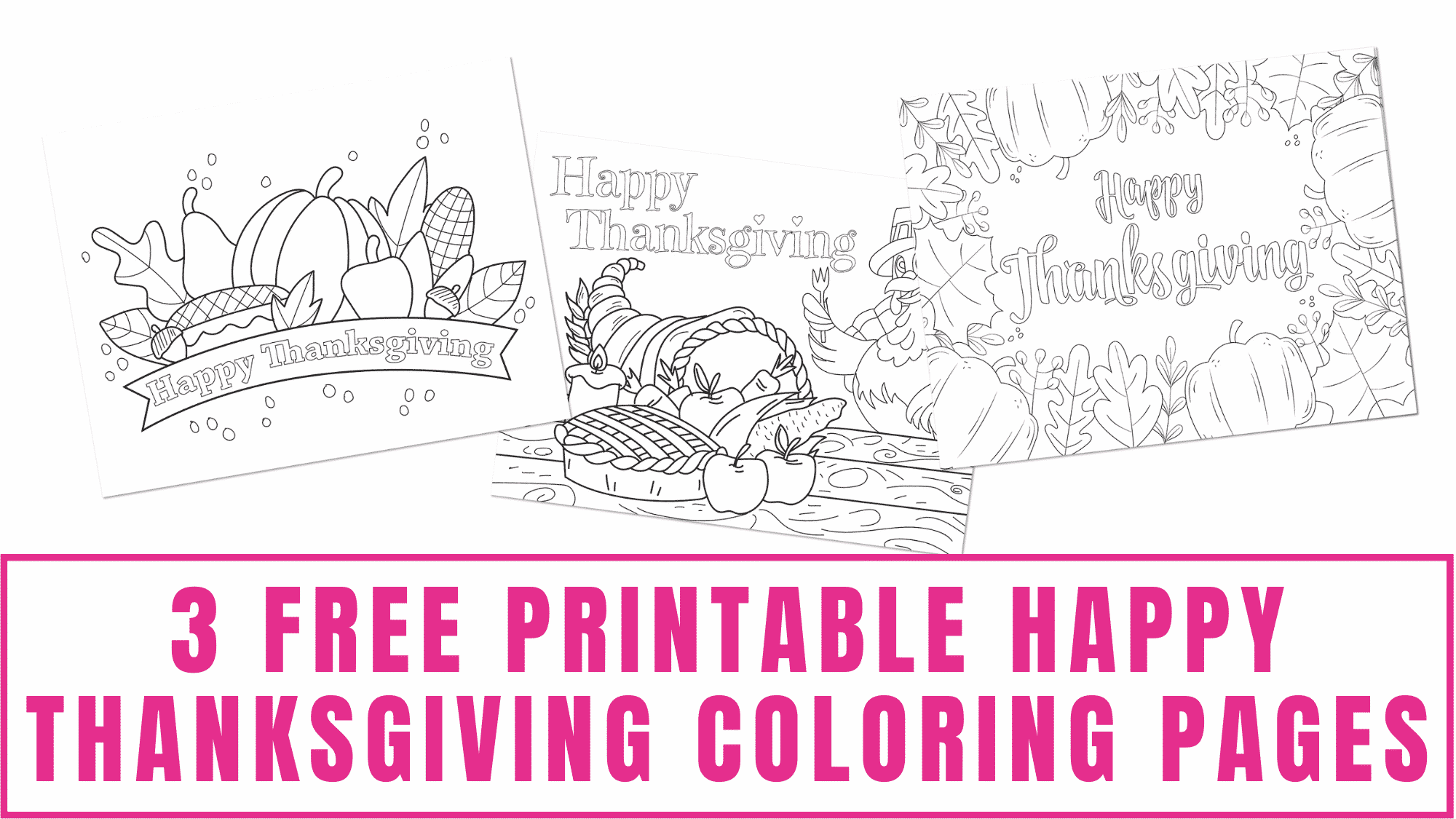 Printable happy thanksgiving coloring pages