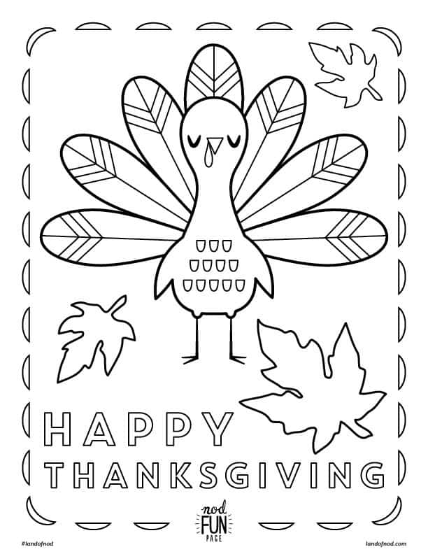 Free thanksgiving coloring pages for