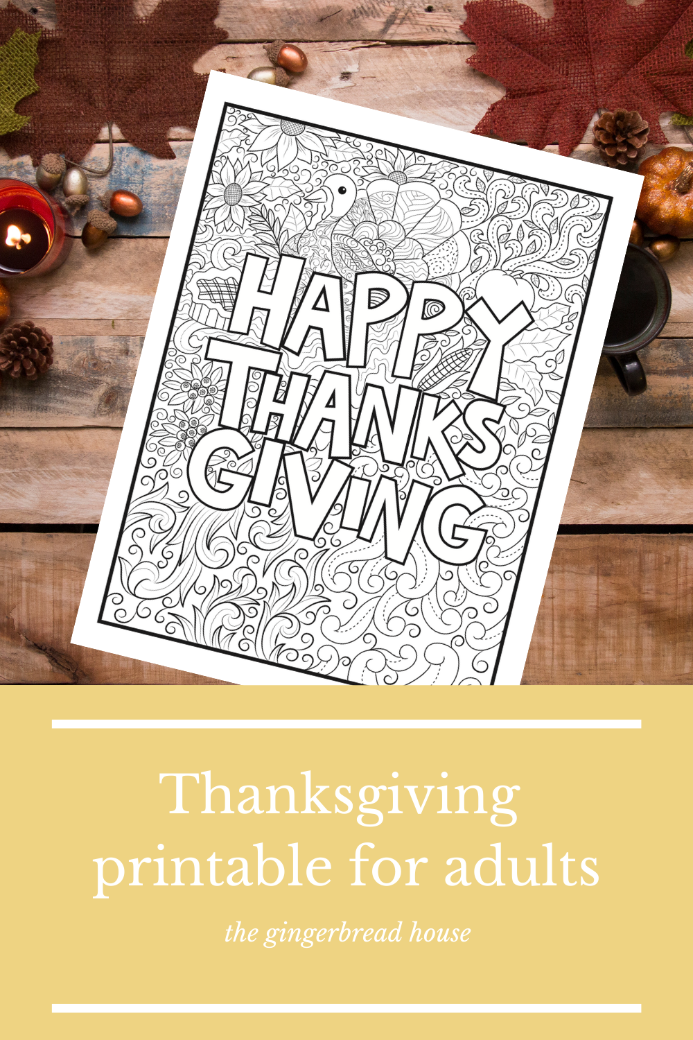 Free thanksgiving louring sheet for adults