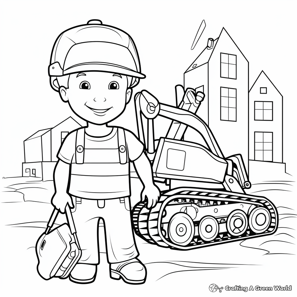 Construction coloring pages